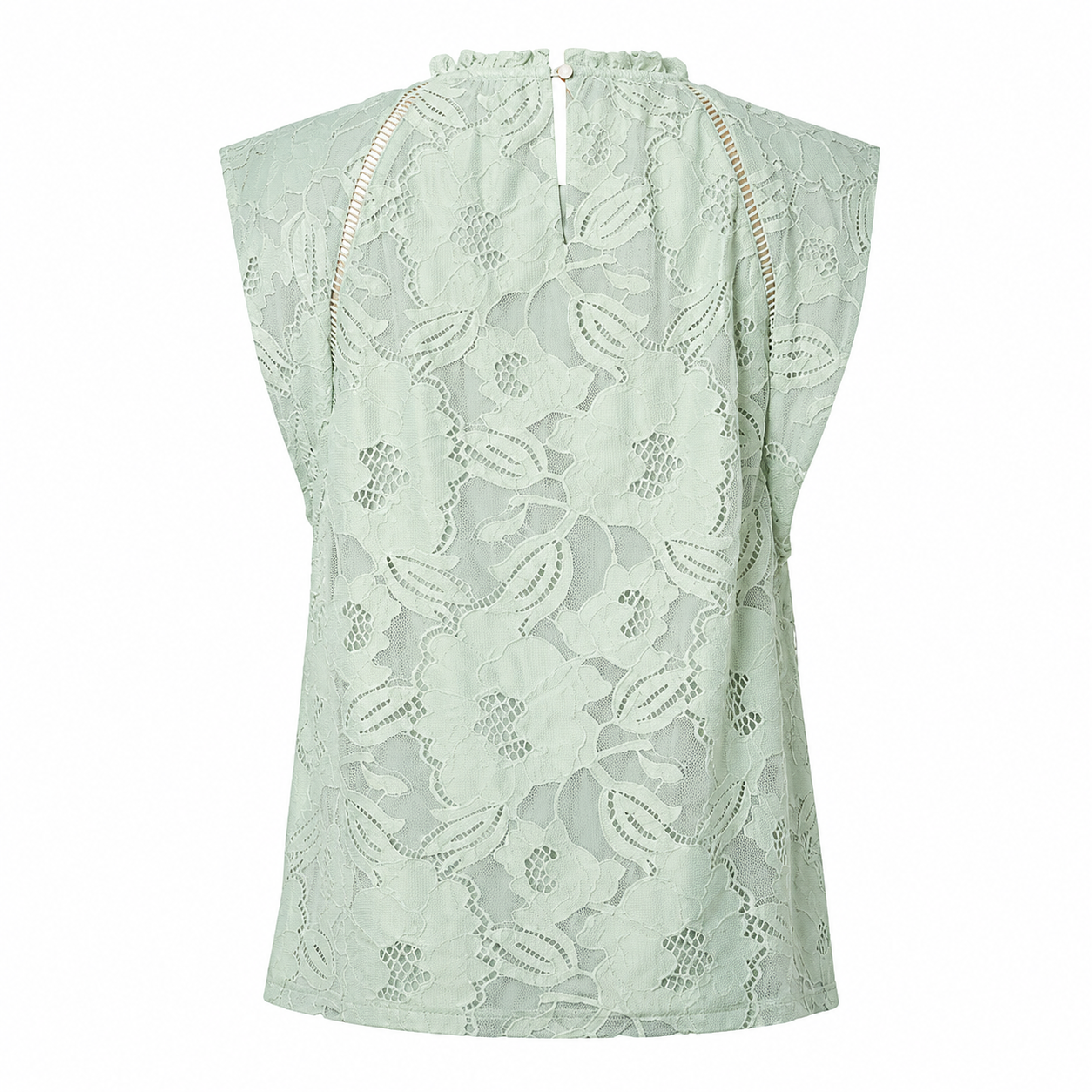 Top Sin Mangas Verde Menta con Bordado