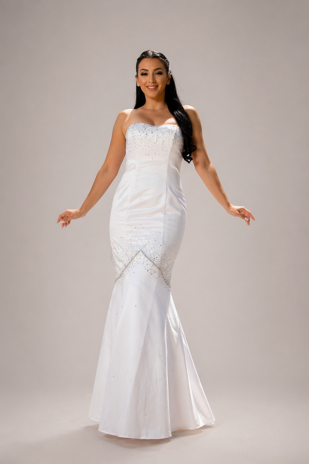 Vestido de Novia Sirena Minimalista Blanco
