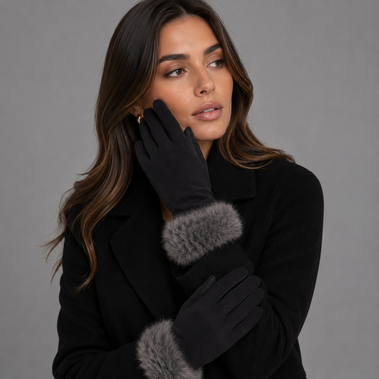 Guantes gris