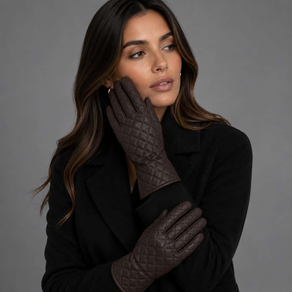 Guantes café