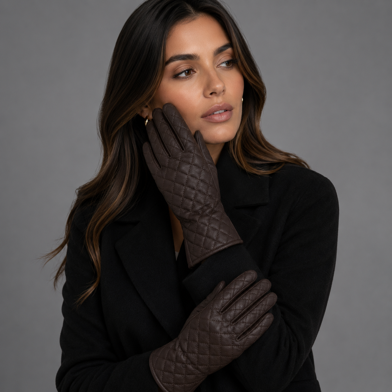 Guantes café