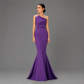 Vestido de Gala Morado Un Hombro Sirena