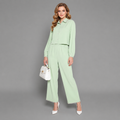 Conjunto Verde Menta con Blusa y Pantalón