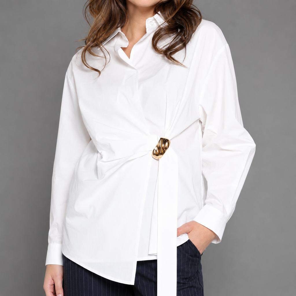 Blusa Blanca Premium con Detalles