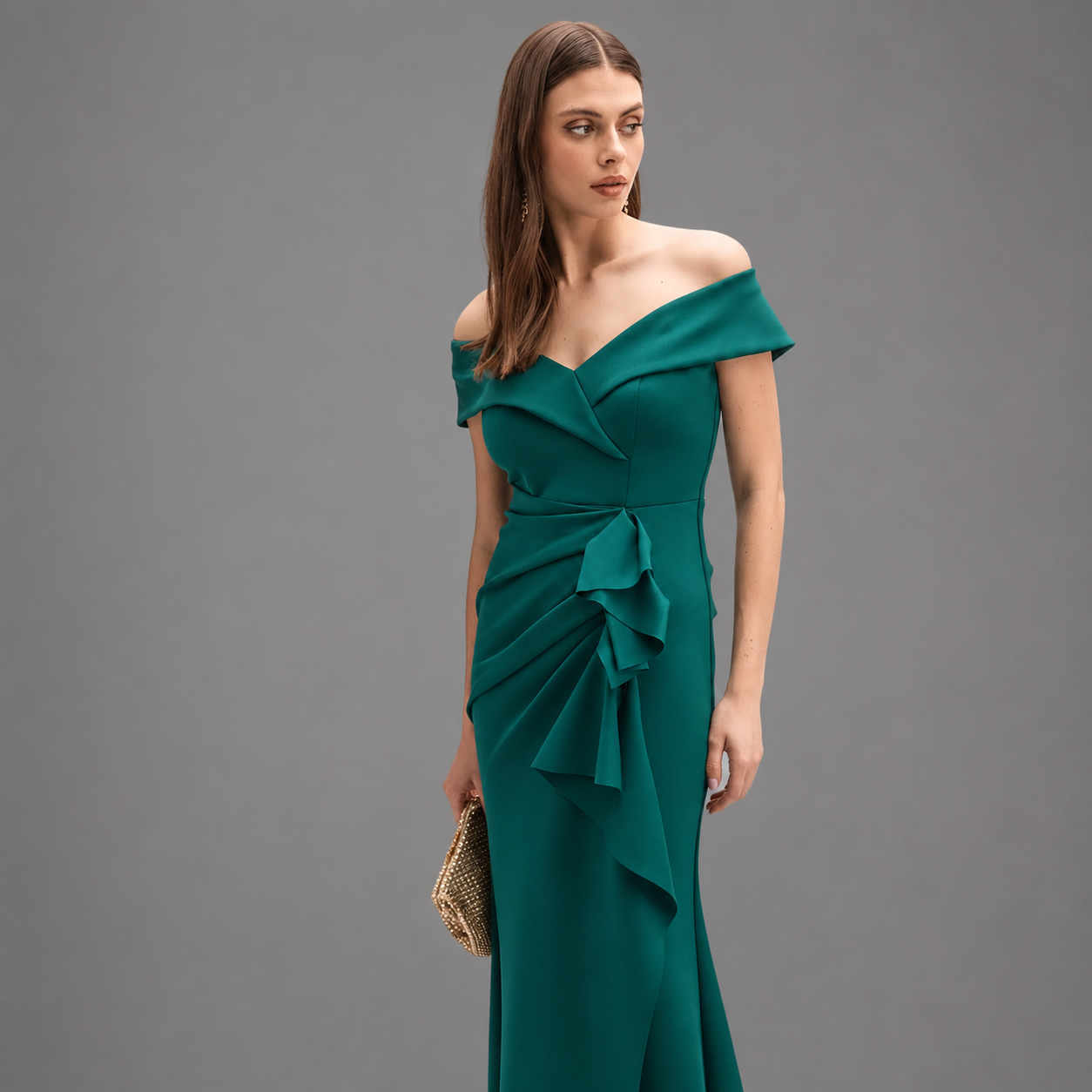 Vestido de Gala Verde Esmeralda
