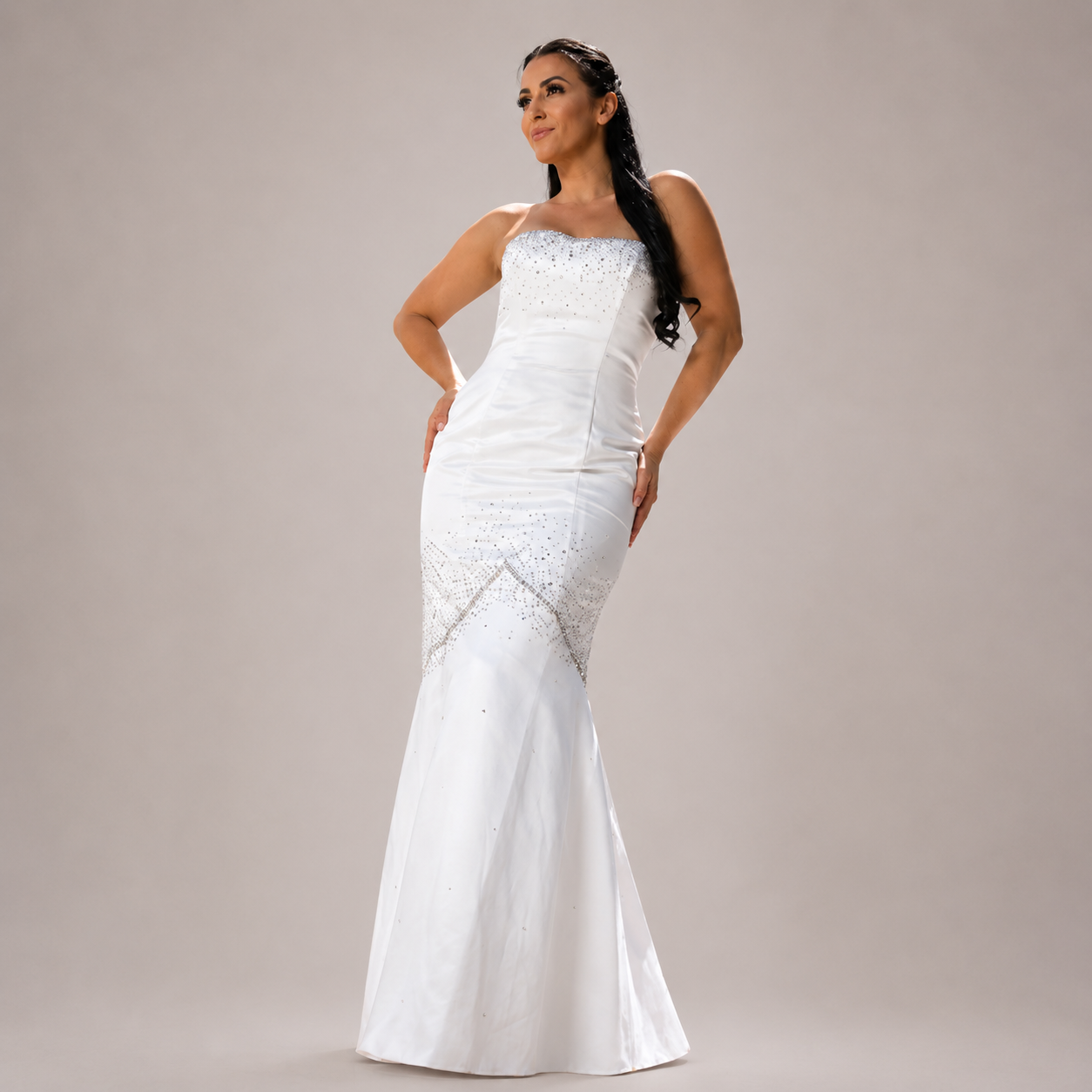 Vestido de Novia Sirena Minimalista Blanco