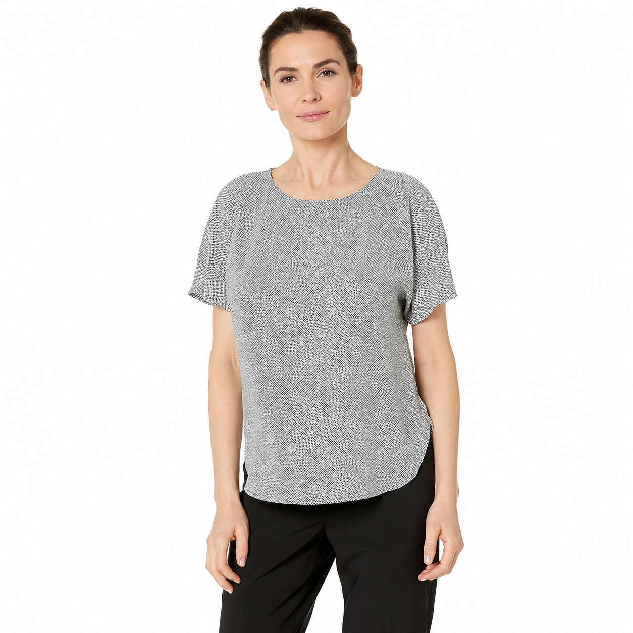 Blusa Casual Gris Perla