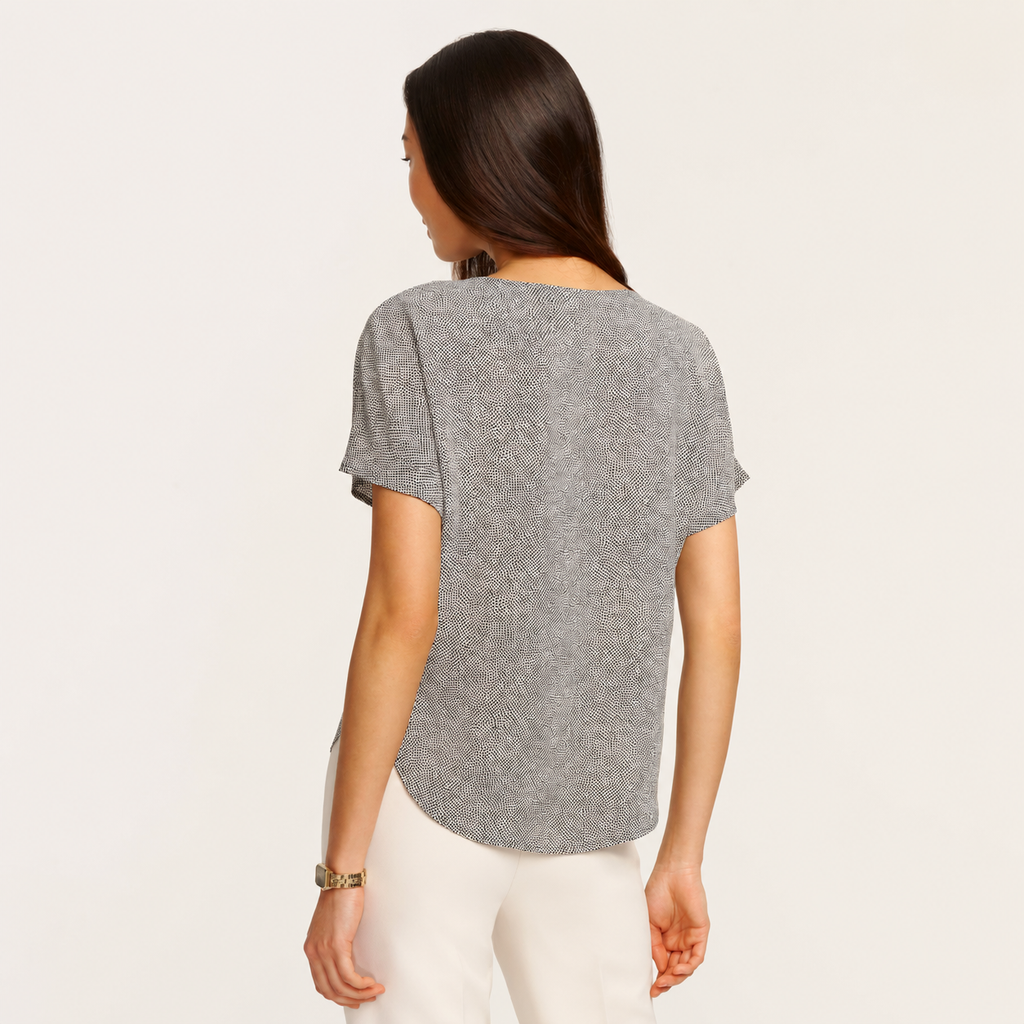 Blusa Casual Gris Perla