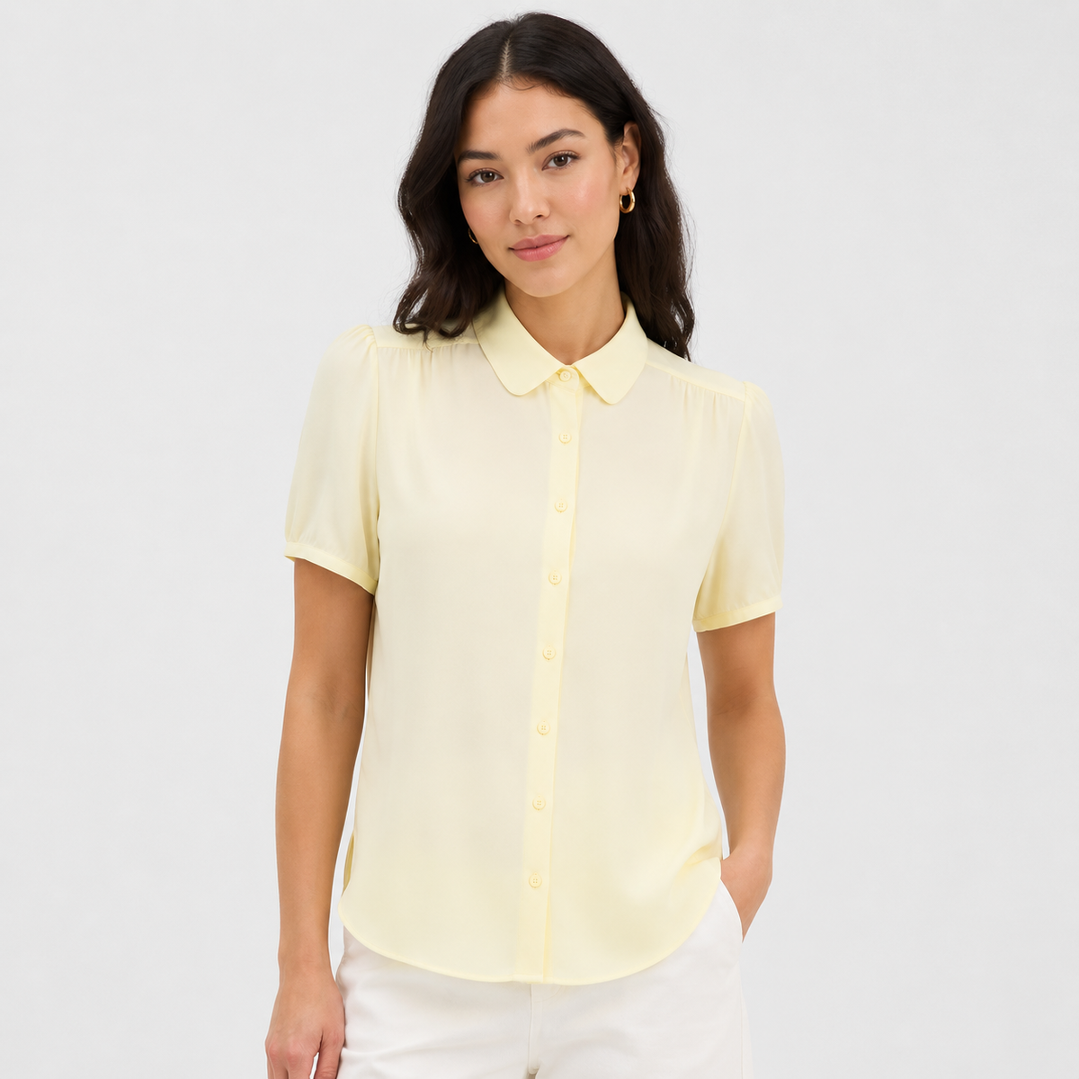 Blusa Polo Amarillo Pastel