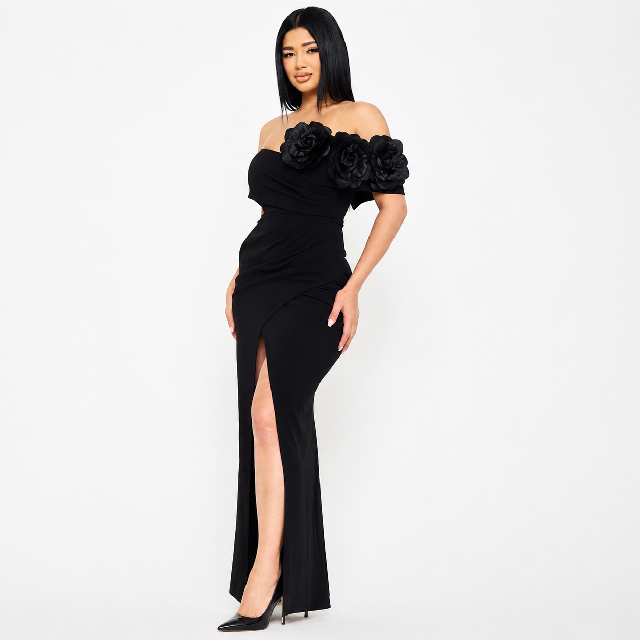 Vestido Largo de Fiesta en Negro