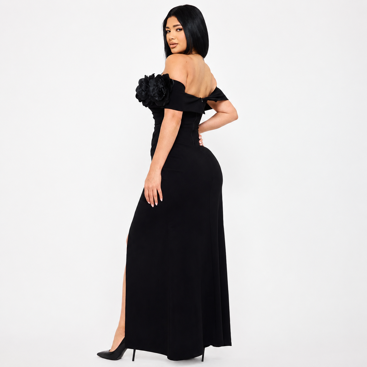 Vestido Largo de Fiesta en Negro