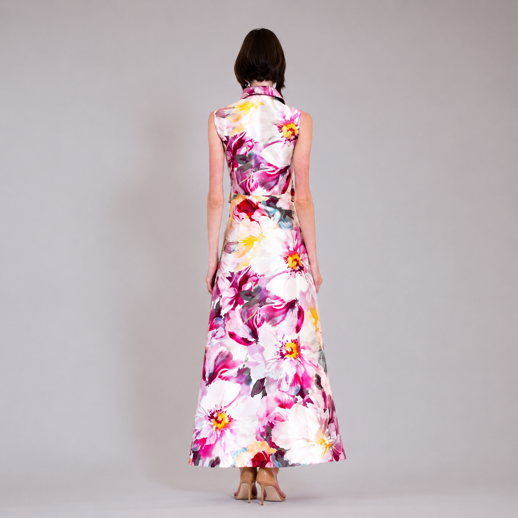 Vestido largo estampado