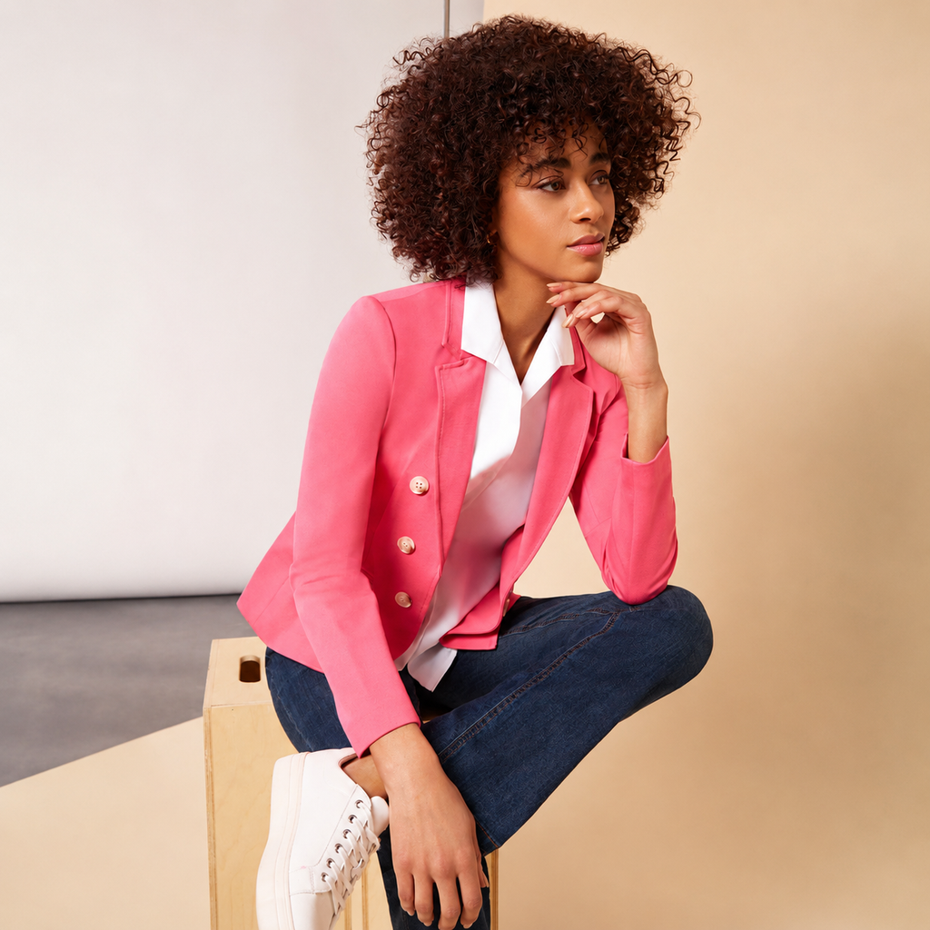 Saco Rosado Fucsia con Botones