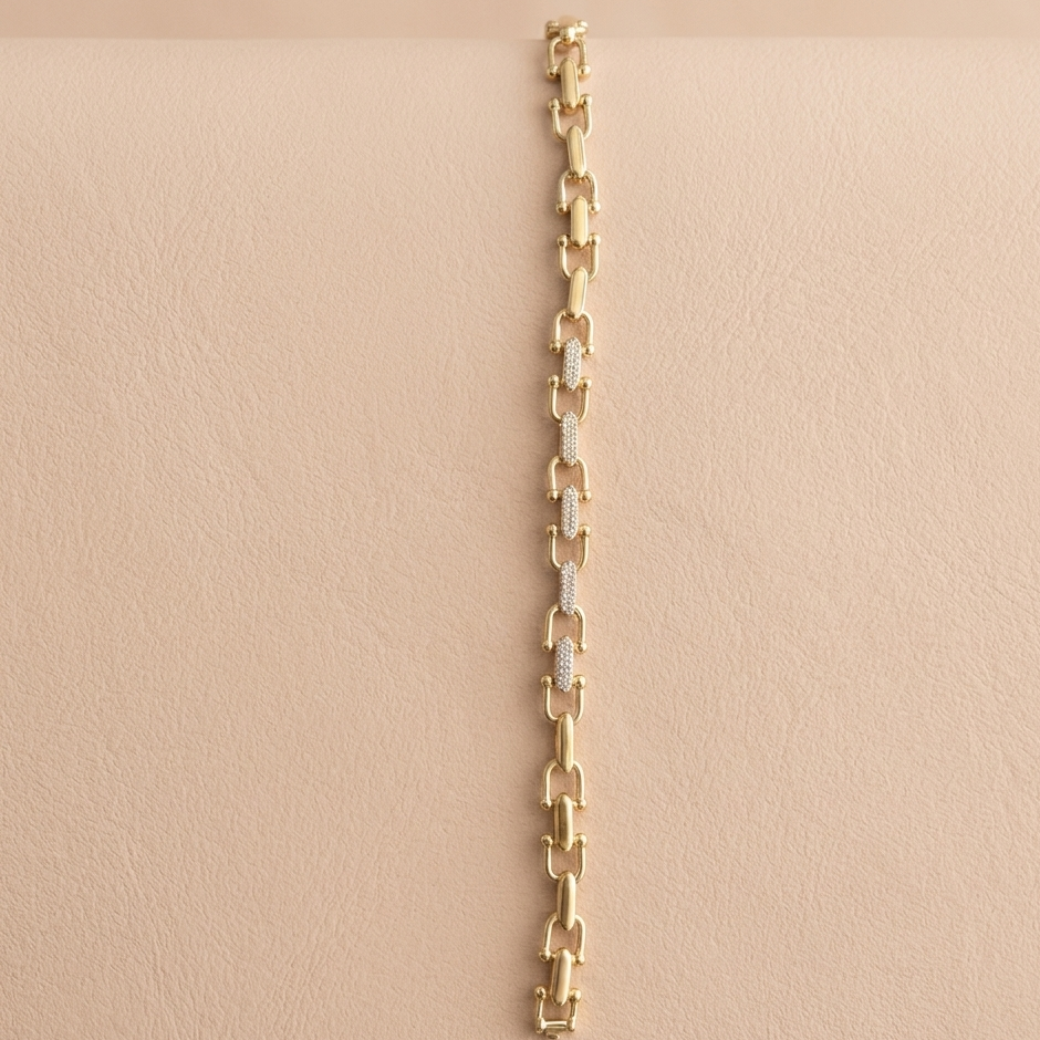 Pulsera Eslabones en Rodio