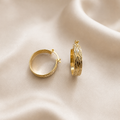 Argollas con Baño en Rodio Dorado
