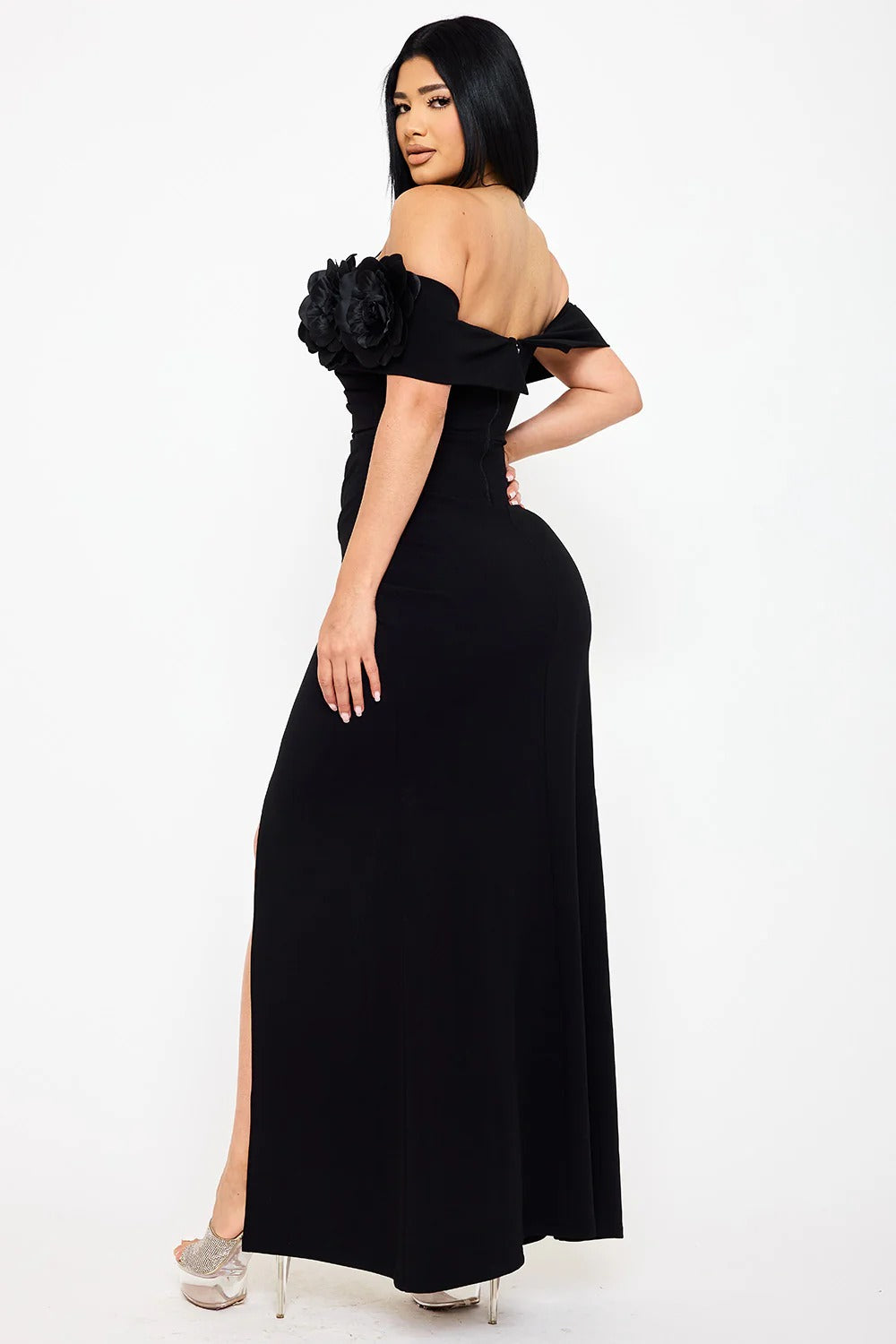 Vestido Largo de Fiesta en Negro