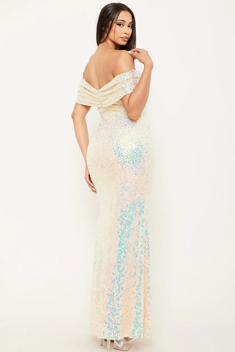 Vestido Largo Tornasol con Abertura