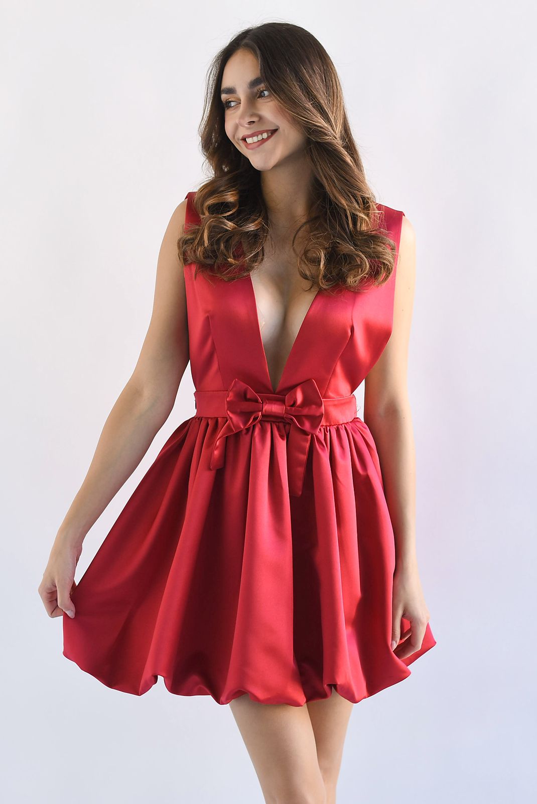 Vestido Corto Rojo Elegante