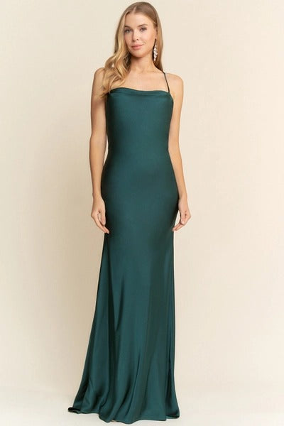 Vestido de Fiesta Verde Elegante