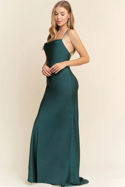 Vestido de Fiesta Verde Elegante