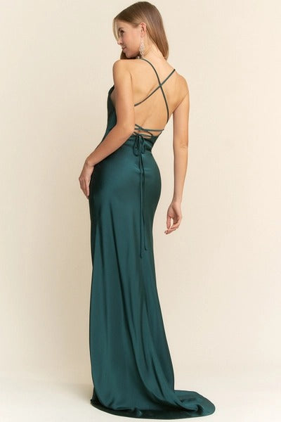 Vestido de Fiesta Verde Elegante